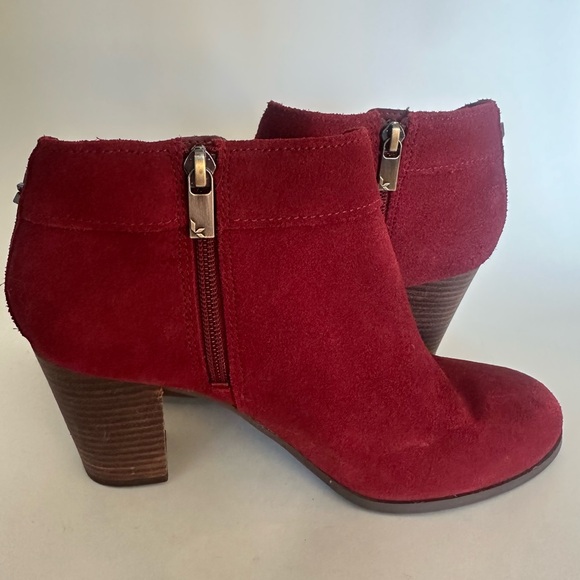 Koolaburra by UGG Amalea Suede Leather Ankle Bootie Amphora Red Women's Sz 8.5 - Picture 5 of 12